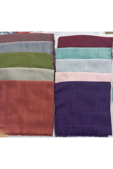 Mixed Color Hajj Umrah Gift Dowry Gift Flared Cotton Scarf with Writing (10 Pieces)