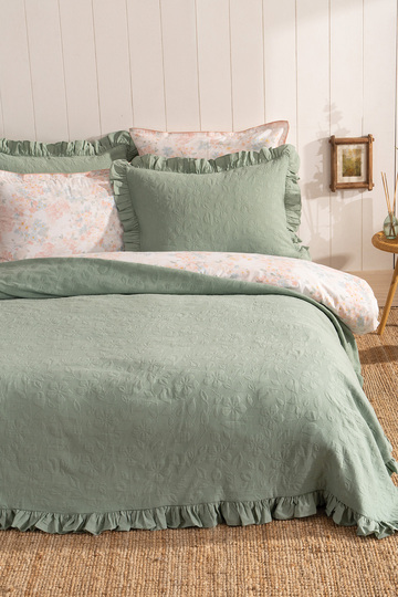 Helsa Double Bedspread Set - Green