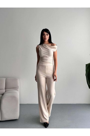 Off-Shoulder Double Suit Tas