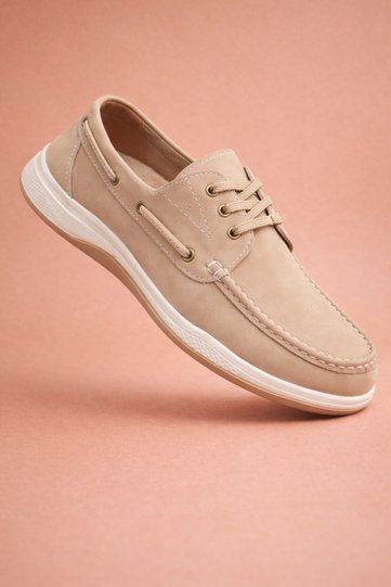 Men's Beige Premium Thermo Non-Slip Orthopedic Comfortable Sole Daily Sports Walking Shoes Sneakers