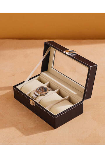 Black Wooden Watch Storage Box 20.5x11x8cm