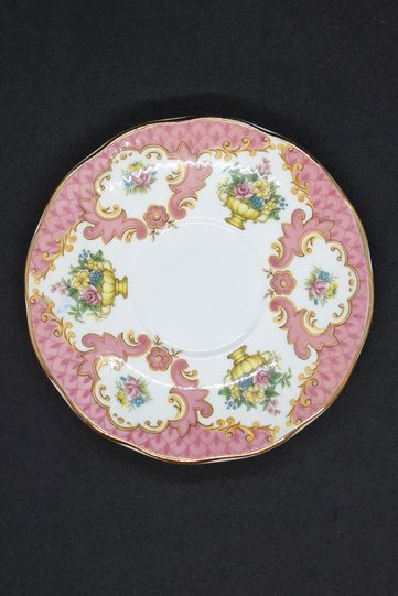 Rosina China Queen's Pastel Pink Floral Cup Plate 12.5 cm