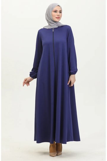 Zippered double mevlana ferace 2029-03 cobalt blue