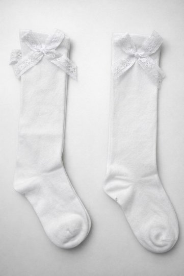3 Pairs of Girls' Knee-High Seamless Socks with Accessories