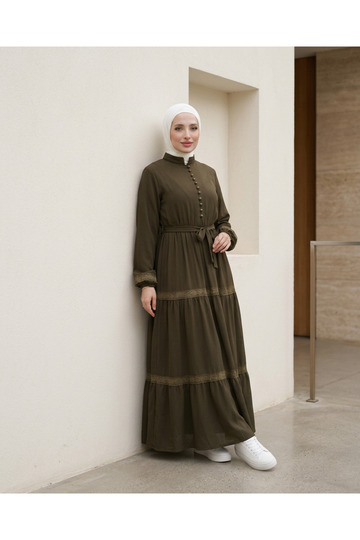 Layered Dress with Belt