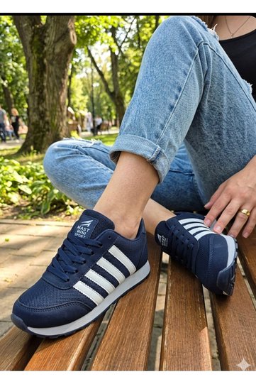 Women's Summer Navy Blue Sports Shoes Lightweight Flexible Comfortable Non-Slip Sole Walking Shoes