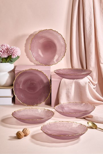 Goblen Plum 6 Piece 21 cm Dinner Plate Set