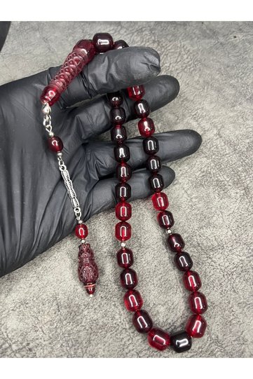 Imamezi Embroidered Harajuku High-End Powder Amber Prayer Beads