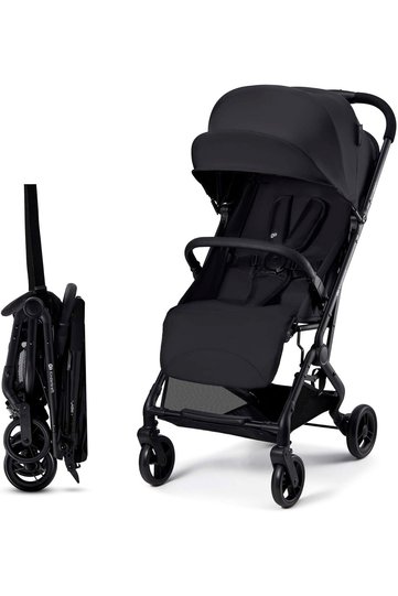 INDY3 Buggy from birth, travel buggy, pram with one-handed folding system, black