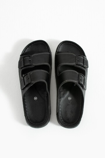 Birrbazaar Men's Leather (Artificial) Orthopedic Comfortable Sole Stitched Stylish Home and Outdoor Men's Slippers