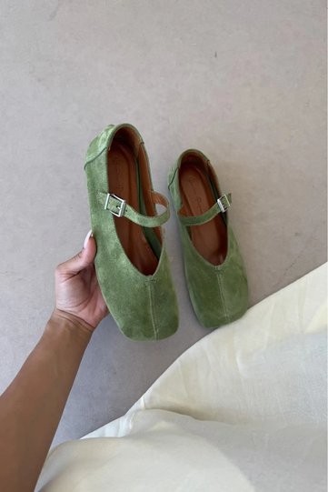 Mendy Real Leather Ballet Flats 3cm Hidden Heels