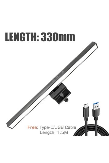 Length 330mm Eye-Care Desk Lamp 50cm LED Computer PC Monitor Screen Light Bar Stepless Dimming Readi