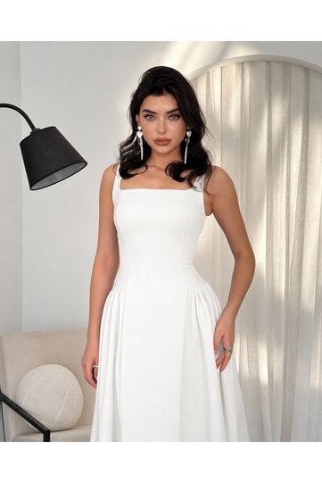 Vesper Square Neck Maxi Evening Dress