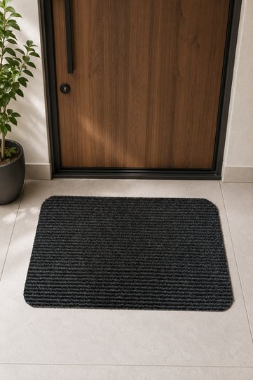 Door Mat Striped Dirt Trapper Washable Non-Slip Base Balcony Front Exterior Door Entrance Hallway Kitchen Indoor Outdoor Carpet Mat