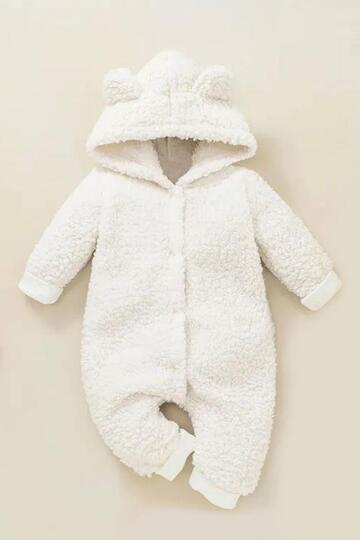 Unisex Baby Plush Welsoft Sleeping Bag - White