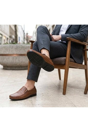 Men's Loafer Shoes, 100% Genuine Leather Inside and Out, Orthopedic, Classic, Suitable for Daily Wear