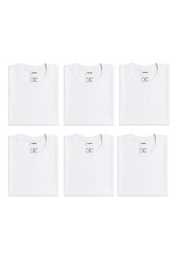 6-Pack White Soldier T-Shirts - Standard-Fit White Undershirts