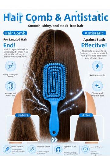 Comb Hairbrush and Comb Miraculous Comb Hair Styling Set Antistatic Hair Styling Comb Magic Comb Comb Set Hair Care Hair Massage Comb Hair Detangling Comb Comb Set Curly Hair Comb