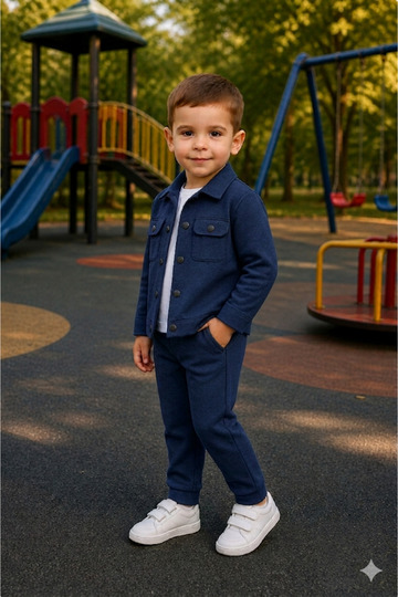 3-Piece Children's Set Seasonal, Made of 2-Ply Compact Combed Cotton Fabric, Does Not Pill and Is Super Quality.