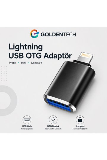 محول محول Otg لنقل البيانات متوافق مع Apple Lightning USB 3.0 (عالي السرعة).