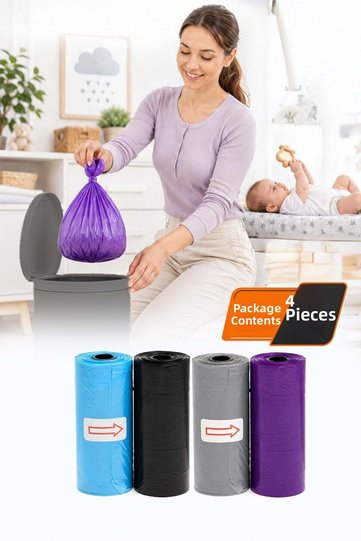 Dirty Diaper Bag Anti-Odor Portable Hygiene Bag 4 Pieces