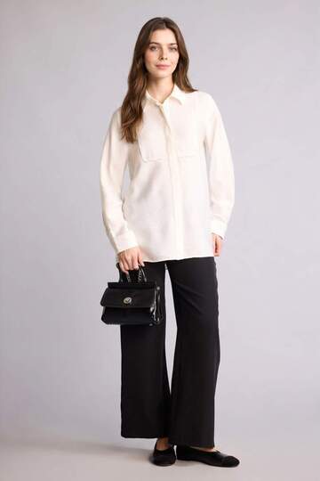 Regular Fit Normal Fit Regular Waist Tube Leg Trousers H0682Ax26Sp