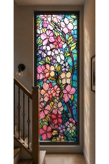 Stained Glass Pattern Transparent Glass Film