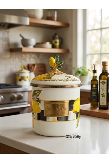 Enamel Jar 12 cm Linda Collection Mi̇ss-9663-02