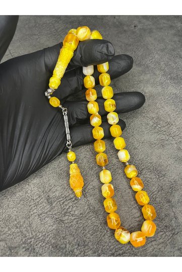 Imamezi Embroidered Harajuku High-End Powder Amber Prayer Beads