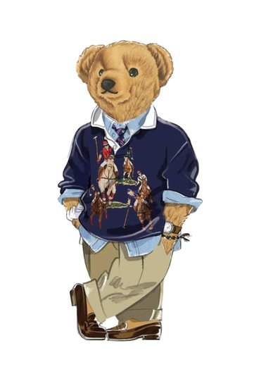 Ralph Cool Bear Sticker Car, Motorcycle, Helmet, Laptop, Glass Sticker 13X6 cm