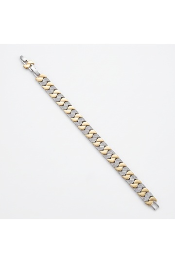 Gold & Silver Stone Chain Form Stainless Steel Women's Bracelet I with Special Box I Stylish Design