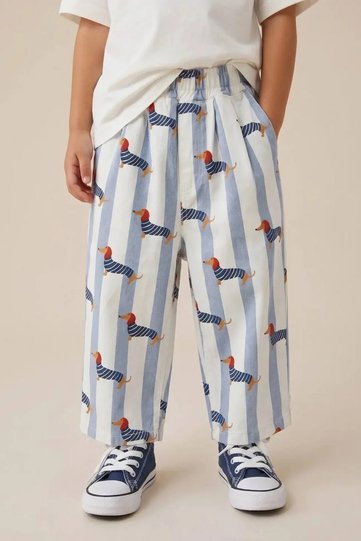 Boy's Dog Printed Balloon Pants