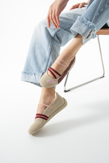 Women's Ballet Sneaker Cross-Strapped Thin Sole Casual Sports Shoes
