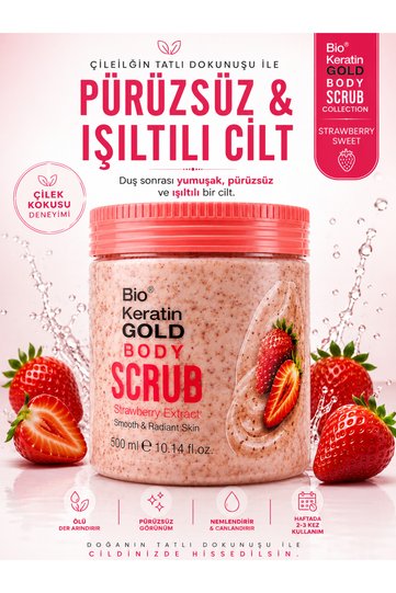 Strawberry Extract Body Peeling 500 ml Smooth and Radiant Skin Body Scrub