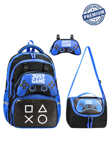 Ultra Luxury Gamer Design Boys' Orthopedic Primary School Bag with Thermal Nutrition and Joystick Pen Holder