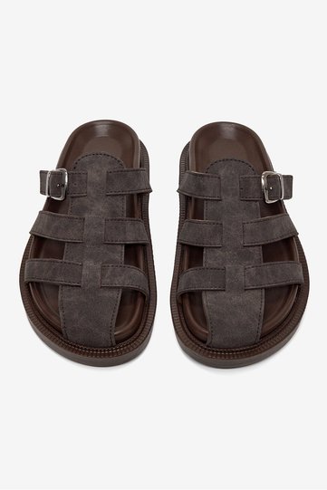 Women's Bitter Brown Comfortable Fit 3-Stripe Soft Sole Slippers