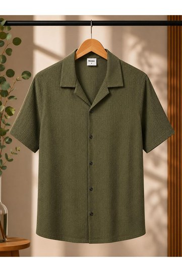 Men's Print Cotton Summer Short Sleeve Shirt