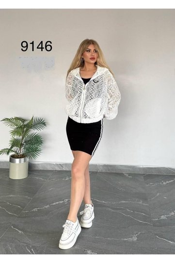Women's High Quality Bomber Jacket Flexible Lycra Dress Set