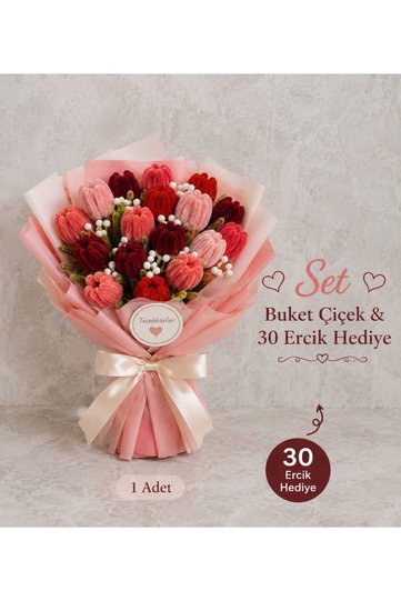 Chenille Flower Making Set 100 Pieces (A.Salmon,K.Salmon,Red,Burgundy)