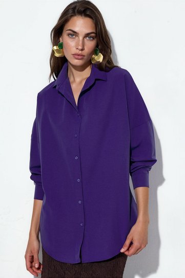 Bdart Buttoned Collar Patterned Poplin Shirt
