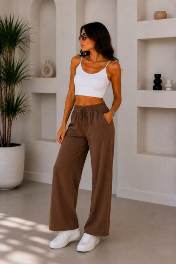 Linen Pants with Elastic Waist