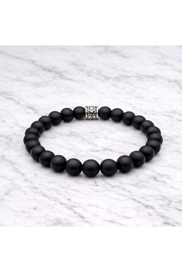 Onyx Natural Stone Bracelet Men's Black Minimal |   Daily Stylish