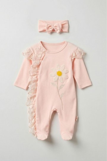 100% Cotton Premium 2-Piece Baby Romper Set (Romper + Bandana)