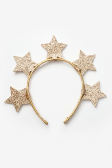 Gold 5-Piece Star Figured Girl's Crown