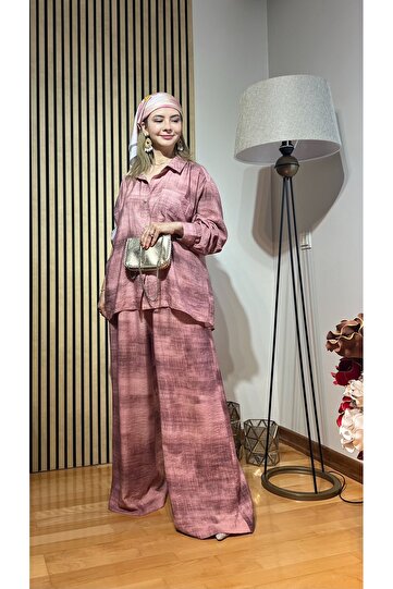 Vera Hijab Compatible Summer Modal Fabric Oversize Shirt and Pants Set