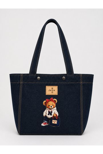Denim Story Tote Bag
