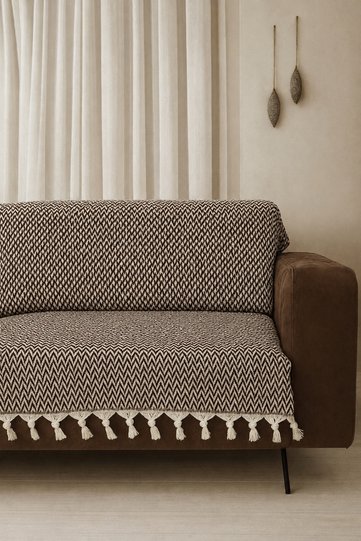 Wheat Pattern Woven 100% Cotton Multi-Purpose Piqué Sofa Cover 180x230