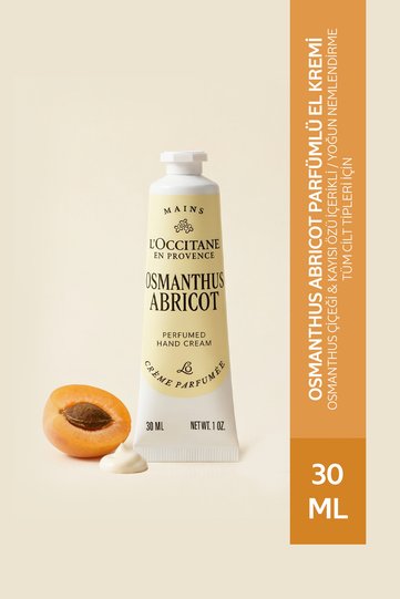Osmanthus Abricot Hand Cream, Nourishing and Moisturizing with Osmanthus Flower and Apricot Extract, 30 ml