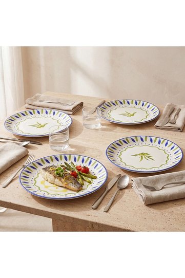 Olive Branch 25 cm 4-Piece Serving Plate Set 6515