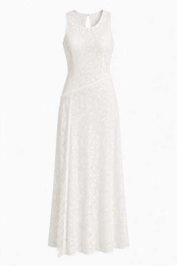 Mini Jacquard Slit Dress Ecru